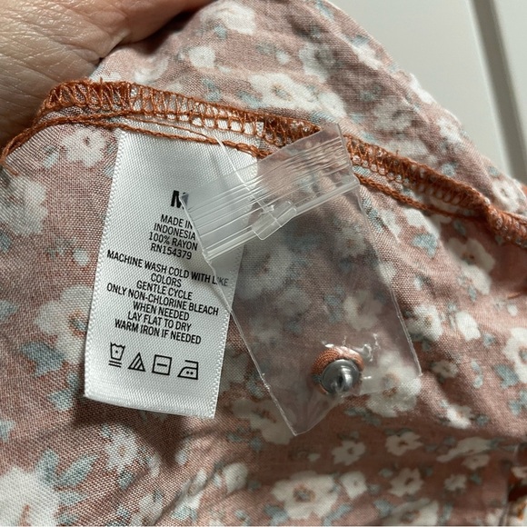 Aeropostale Floral Tiered Front Button Mini Dress Boho NWOT - Picture 6 of 6